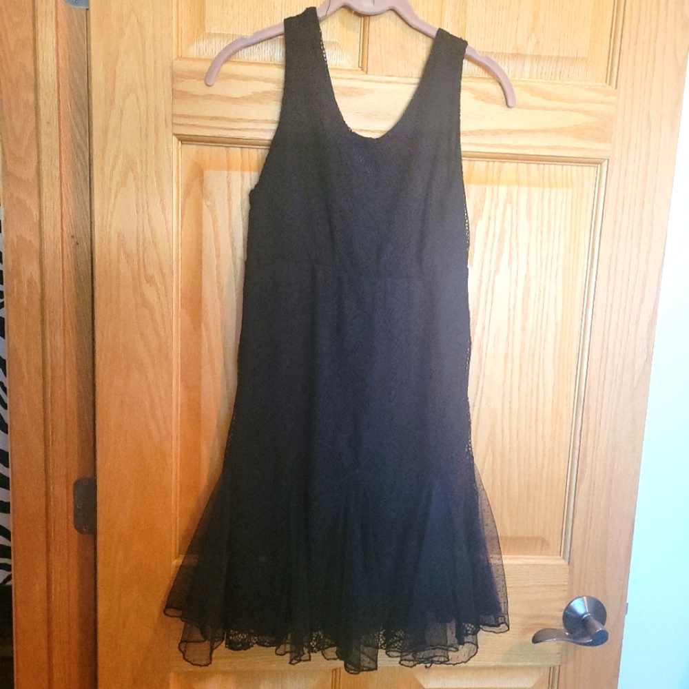 Little Black Lace and Tule Lined Dress